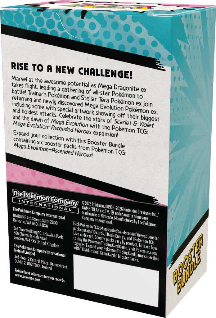 Pokémon TCG: Mega Evolution— Ascended Heroes Booster Bundle PRE ORDER 24.04.26