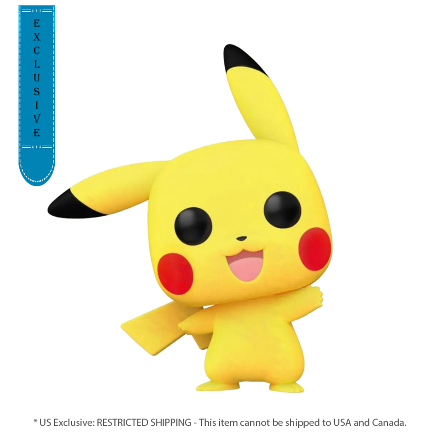 Pokemon - Pikachu Waving Flocked Pop! Vinyl
