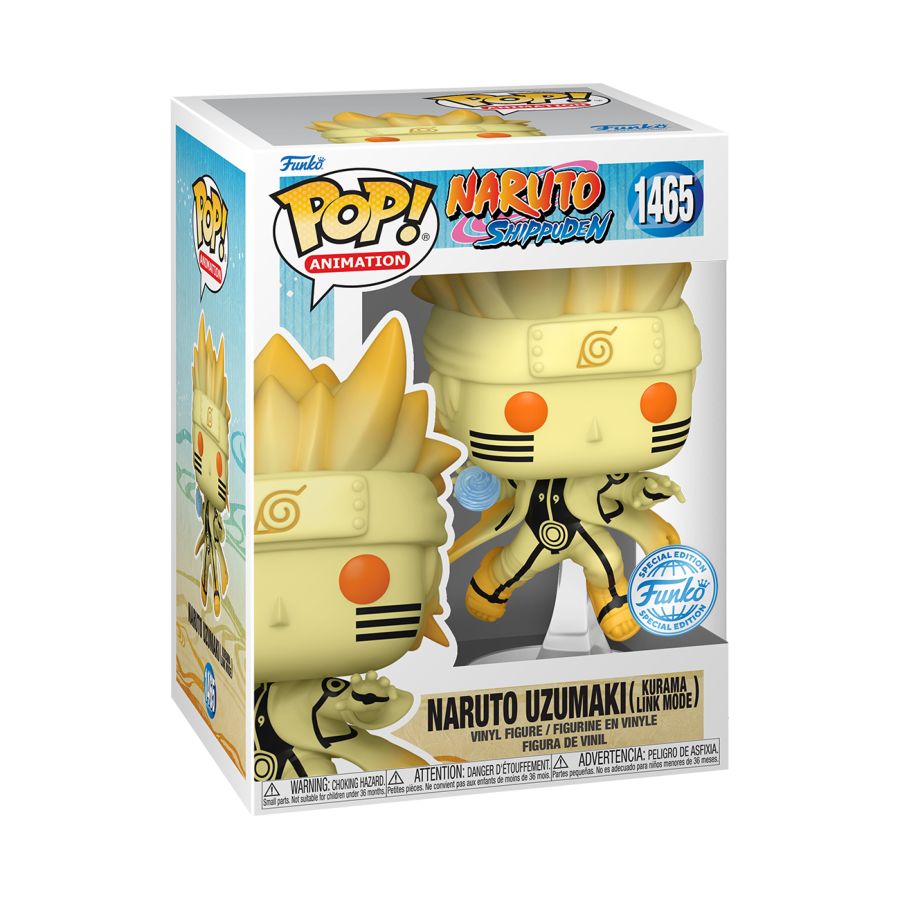 Funko Pop! Naruto figurine packaging with character illustration on a white background