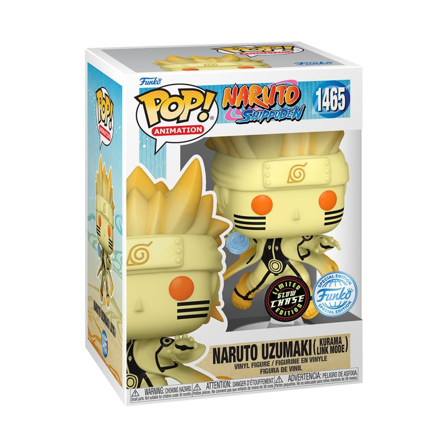Funko Pop! vinyl figure packaging of Naruto Uzumaki from Naruto Shippuden on a white background