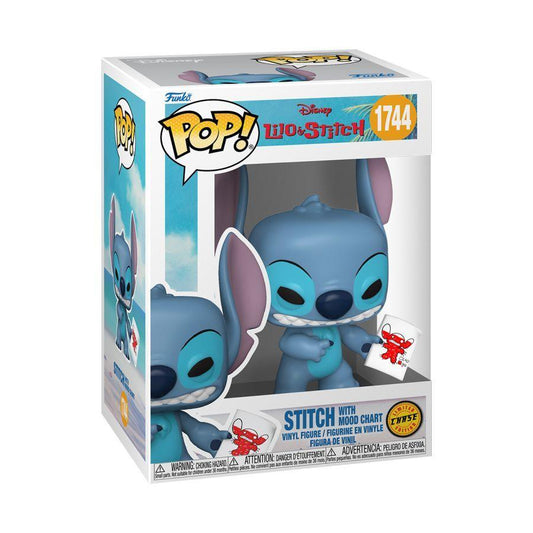 Funko Pop! Stitch vinyl figure packaging with character illustration on a white background