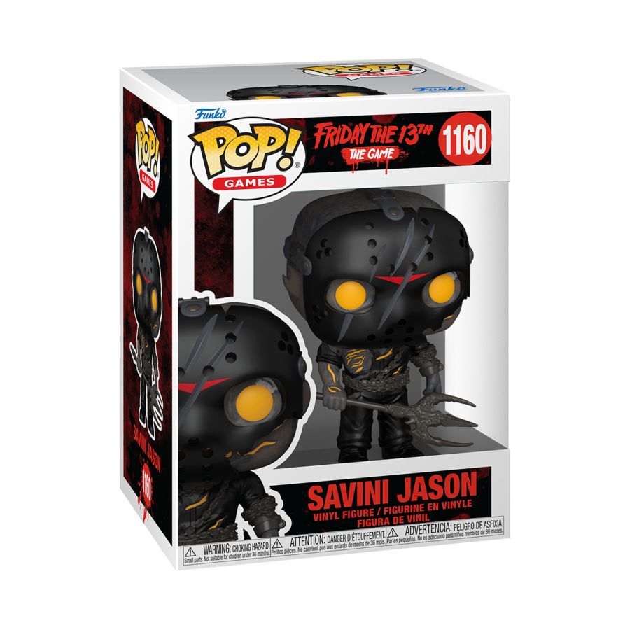 Funko Pop! vinyl figure packaging for Savini Jason from Friday the 13th