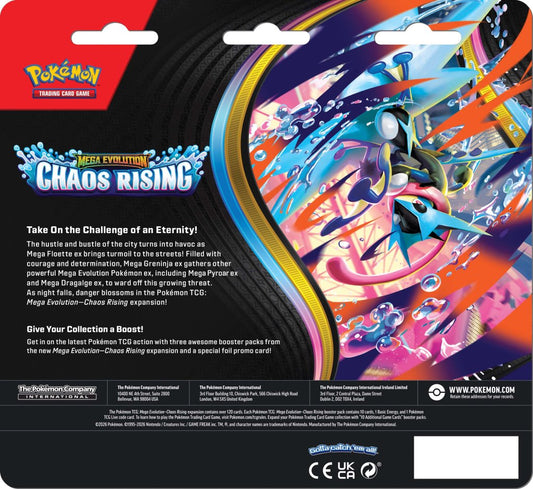 Pokémon TCG: Mega Evolution Chaos Rising 3-Booster Blister (PREORDER)