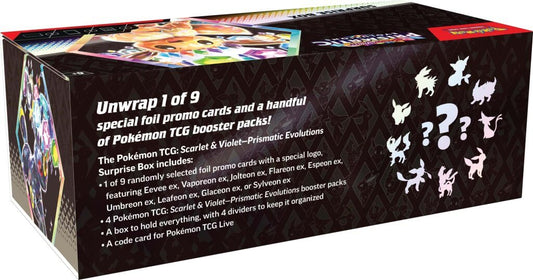 POKÉMON TCG Scarlet & Violet 8.5 Prismatic Evolutions Surprise Box