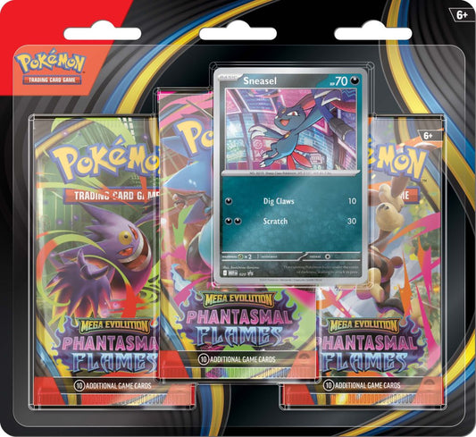 Pokemon TCG: Mega Evolution - Phantasmal Flames Three Booster Blister **PREORDER 14/11
