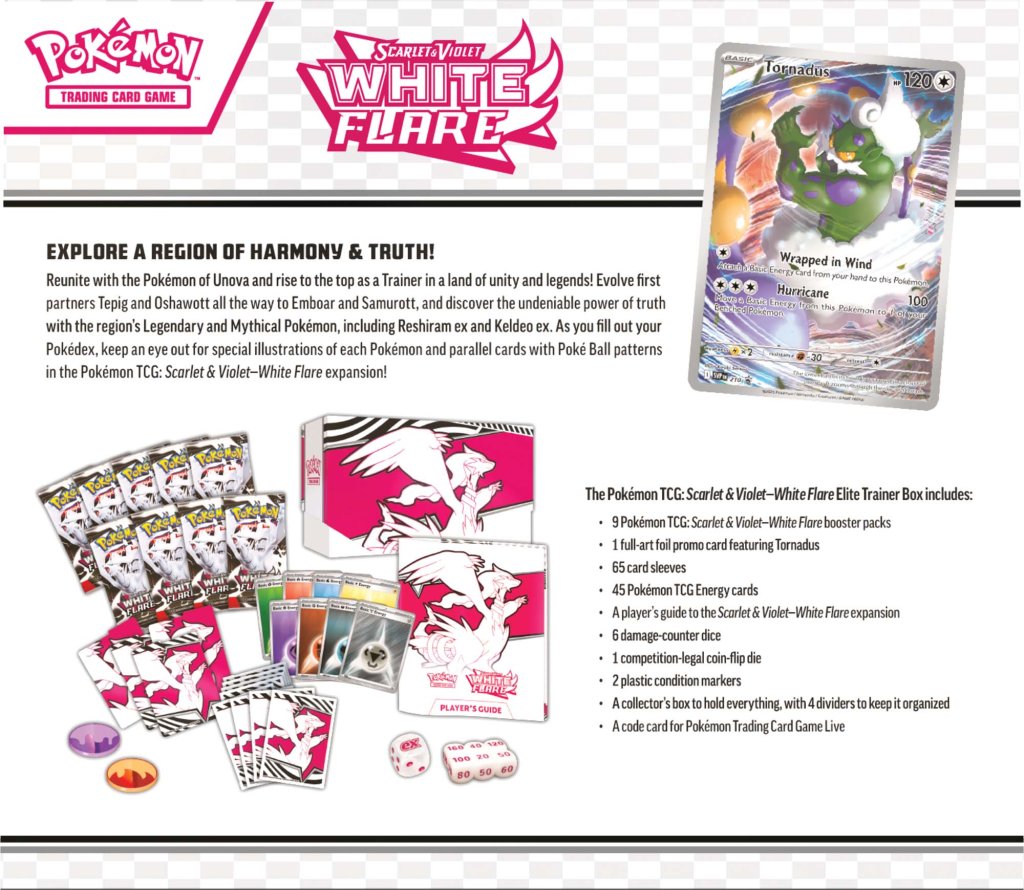 POKÉMON TCG: Scarlet & Violet— White Flare Elite Trainer Box