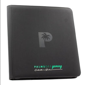 Palms Off Gaming Collector's Series 12 Pocket Zip Trading Card Binder - BLACK