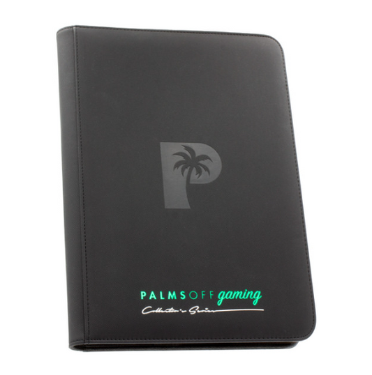 Palms Off Gaming Collector's Series 9 Pocket Zip Trading Card Binder - BLACK