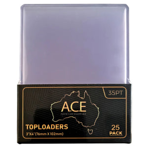 Standard 35pt Top Loaders - 25pc Pack - Aussie Card Essentials