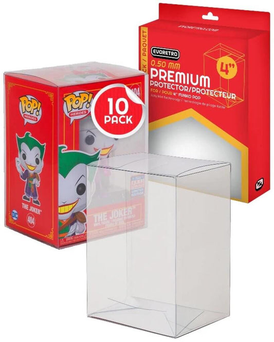 EVORETRO PREMIUM Funko Pop! Plastic Protector for 4 Inch 10-pack