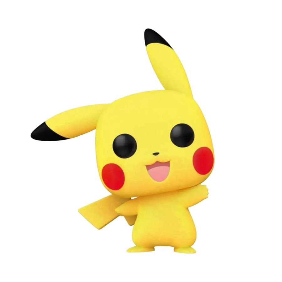Pokemon - Pikachu Waving Flocked Pop! Vinyl