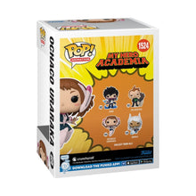 Funko Pop! box featuring characters from My Hero Academia on a white background