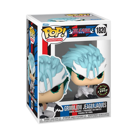 Funko Pop! vinyl figure packaging of Grimmjow Jeagerjaques from Bleach with glow-in-the-dark hair.