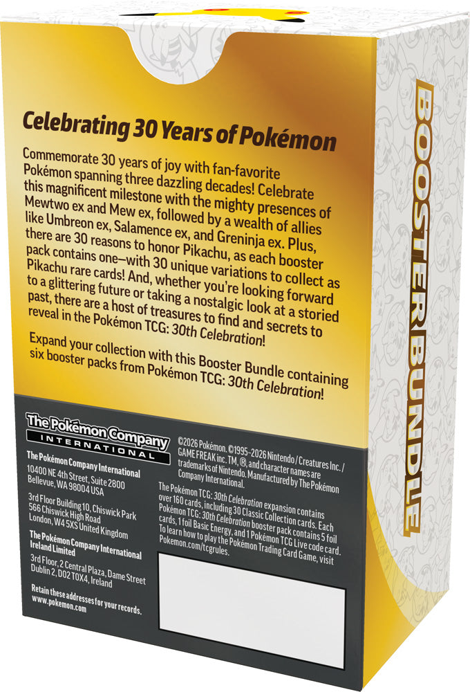 Pokémon TCG: 30th Celebration Booster Bundle PREORDER