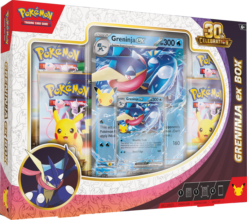 Pokemon TCG: 30th Celebration Sylveon ex Box / Greninja ex Box PREORDER