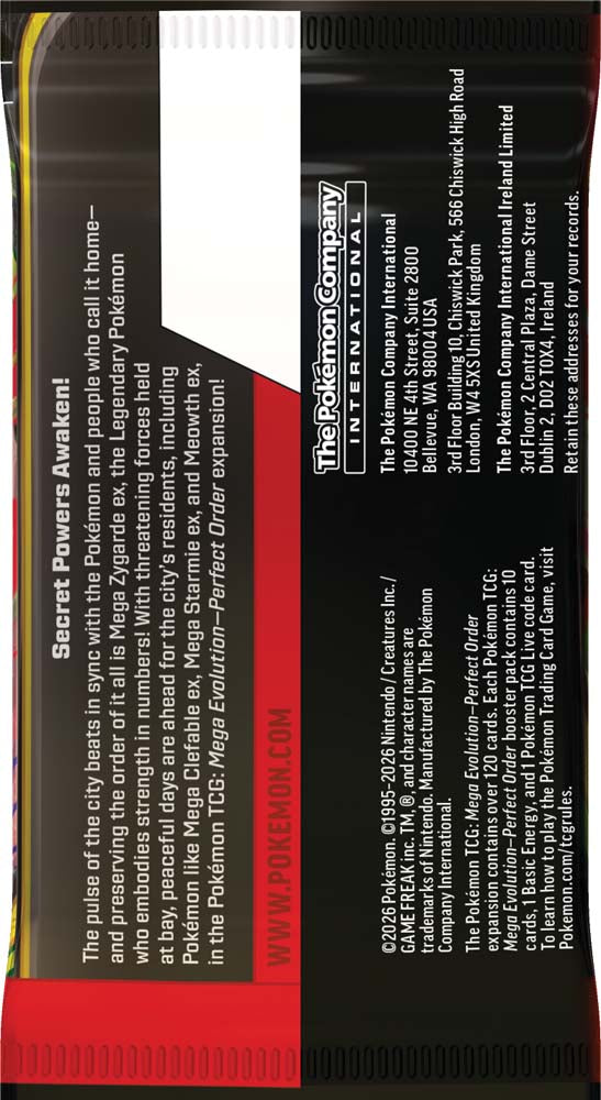 Pokémon TCG: Mega Evolution-Perfect Order Booster Box (PREORDER 27.03.26)