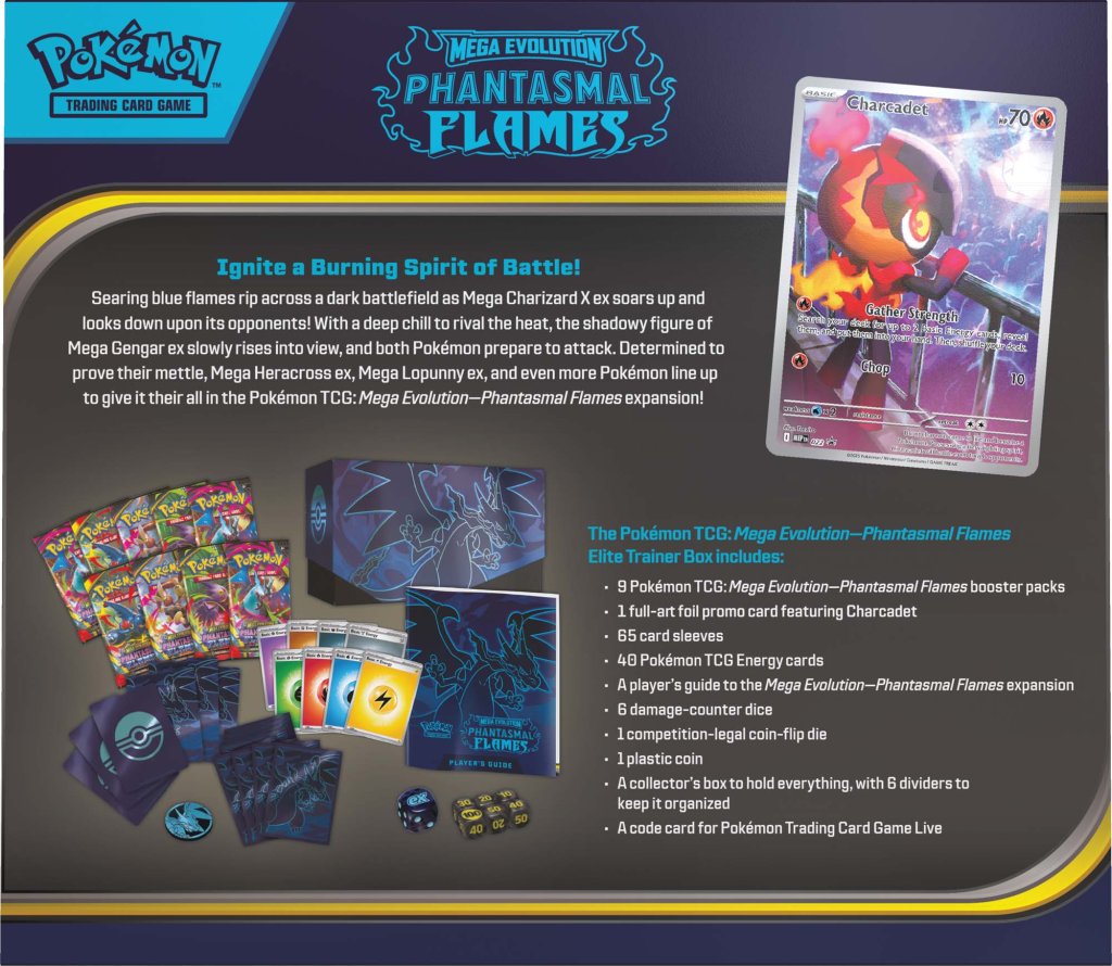 Pokemon TCG: Mega Evolution - Phantasmal Flames Elite Trainer Box PREORDER 21/11/25