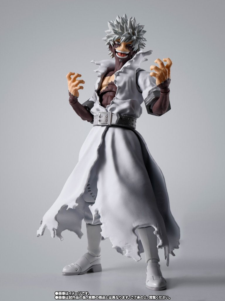 Action figure of a character in a dynamic pose on a gray background
